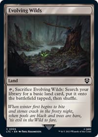 Evolving Wilds - Commander: The Lord of the Rings: Tales of Middle-earth - Magic: The Gathering card