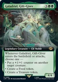 Galadriel, Gift-Giver (Extended Art) - Universes Beyond: The Lord of the Rings: Tales of Middle-earth - Magic: The Gathering card