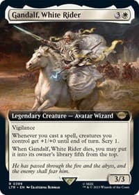 Gandalf, White Rider (Extended Art) - Universes Beyond: The Lord of the Rings: Tales of Middle-earth - Magic: The Gathering card