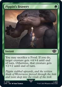 Pippin's Bravery - Universes Beyond: The Lord of the Rings: Tales of Middle-earth - Magic: The Gathering card