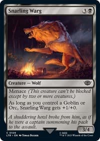 Snarling Warg - Universes Beyond: The Lord of the Rings: Tales of Middle-earth - Magic: The Gathering card