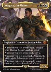 Aragorn, the Uniter (Borderless) - Universes Beyond: The Lord of the Rings: Tales of Middle-earth - Magic: The Gathering card