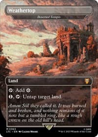 Weathertop - Deserted Temple (Borderless) - Commander: The Lord of the Rings: Tales of Middle-earth - Magic: The Gathering card