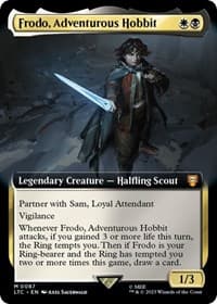 Frodo, Adventurous Hobbit (Extended Art) - Commander: The Lord of the Rings: Tales of Middle-earth - Magic: The Gathering card