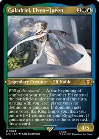 Galadriel, Elven-Queen (Display Commander) - Thick Stock - Commander: The Lord of the Rings: Tales of Middle-earth - Magic: The Gathering card