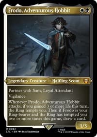 Frodo, Adventurous Hobbit (Display Commander) - Thick Stock - Commander: The Lord of the Rings: Tales of Middle-earth - Magic: The Gathering card