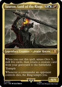 Sauron, Lord of the Rings (Display Commander) - Thick Stock - Commander: The Lord of the Rings: Tales of Middle-earth - Magic: The Gathering card