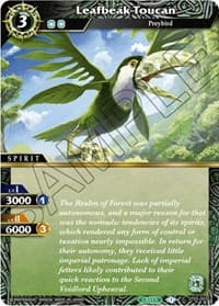 Leafbeak Toucan - Starter Deck 05: Verdant Wings - Battle Spirits Saga card
