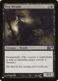 Bog Wraith - The List Reprints - Magic: The Gathering card