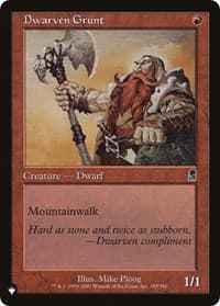 Dwarven Grunt - The List Reprints - Magic: The Gathering card