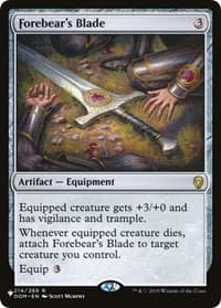 Forebear's Blade - The List Reprints - Magic: The Gathering card