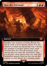 Hew the Entwood (Extended Art) - Universes Beyond: The Lord of the Rings: Tales of Middle-earth - Magic: The Gathering card