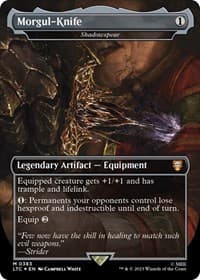 Morgul-Knife - Shadowspear (Borderless) (Surge Foil) - Commander: The Lord of the Rings: Tales of Middle-earth - Magic: The Gathering card