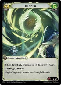 Reclaim - Supporter Pack 1 - Grand Archive TCG card