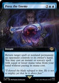 Press the Enemy (Extended Art) - Universes Beyond: The Lord of the Rings: Tales of Middle-earth - Magic: The Gathering card