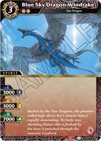 Blue Sky Dragon Windrake - False Gods - Battle Spirits Saga card