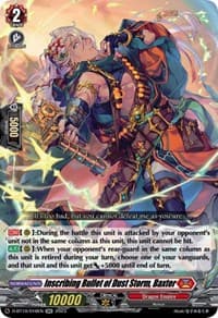 Inscribing Bullet of Dust Storm, Baxter - D-BT10: Dragon Masquerade - Cardfight Vanguard card