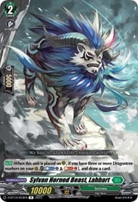 Sylvan Horned Beast, Lahbart - D-BT10: Dragon Masquerade - Cardfight Vanguard card
