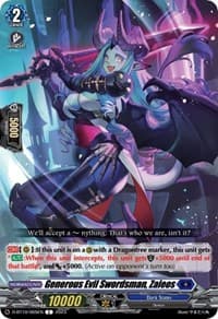 Generous Evil Swordsman, Zaleos - D-BT10: Dragon Masquerade - Cardfight Vanguard card