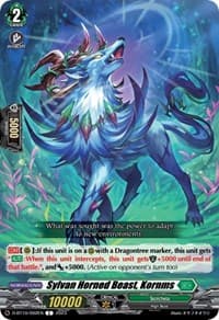 Sylvan Horned Beast, Kornms - D-BT10: Dragon Masquerade - Cardfight Vanguard card