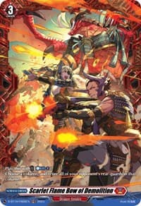 Scarlet Flame Bow of Demolition (FR) - D-BT10: Dragon Masquerade - Cardfight Vanguard card