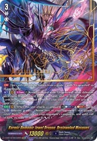 Karmic Demonic Jewel Dragon, Drajeweled Masques (SEC) - D-BT10: Dragon Masquerade - Cardfight Vanguard card