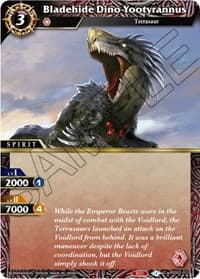 Bladehide Dino Yootyrannus - False Gods - Battle Spirits Saga card