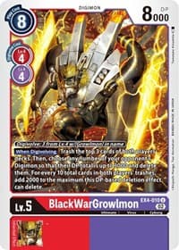 BlackWarGrowlmon - Alternative Being Booster - Digimon Card Game card