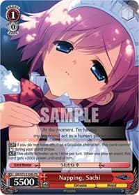Napping, Sachi (Foil) - The Fruit of Grisaia - Weiss Schwarz card