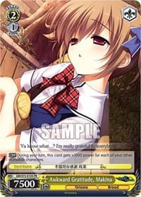 Awkward Gratitude, Makina - The Fruit of Grisaia - Weiss Schwarz card