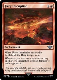 Fiery Inscription - Universes Beyond: The Lord of the Rings: Tales of Middle-earth - Magic: The Gathering card