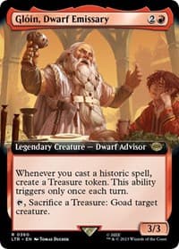 Gloin, Dwarf Emissary (Extended Art) - Universes Beyond: The Lord of the Rings: Tales of Middle-earth - Magic: The Gathering card