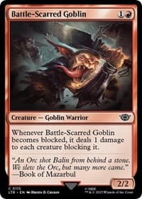 Battle-Scarred Goblin - Universes Beyond: The Lord of the Rings: Tales of Middle-earth - Magic: The Gathering card