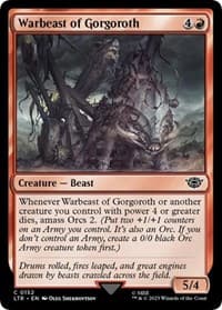 Warbeast of Gorgoroth - Universes Beyond: The Lord of the Rings: Tales of Middle-earth - Magic: The Gathering card