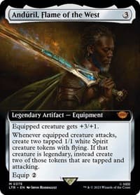 Anduril, Flame of the West (Extended Art) - Universes Beyond: The Lord of the Rings: Tales of Middle-earth - Magic: The Gathering card