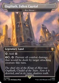 Osgiliath, Fallen Capital - Kor Haven (Borderless) - Commander: The Lord of the Rings: Tales of Middle-earth - Magic: The Gathering card