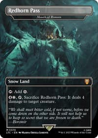 Redhorn Pass - Mouth of Ronom (Borderless) - Commander: The Lord of the Rings: Tales of Middle-earth - Magic: The Gathering card