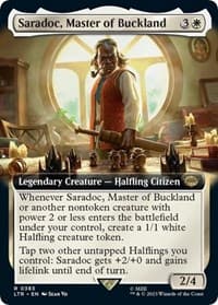 Saradoc, Master of Buckland (Extended Art) - Universes Beyond: The Lord of the Rings: Tales of Middle-earth - Magic: The Gathering card