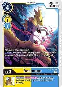 Renamon - Alternative Being Booster - Digimon Card Game card