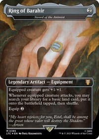 Ring of Barahir - Sword of the Animist (Borderless) (Surge Foil) - Commander: The Lord of the Rings: Tales of Middle-earth - Magic: The Gathering card