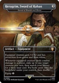 Herugrim, Sword of Rohan - Sword of Hearth and Home (Borderless) (Surge Foil) - Commander: The Lord of the Rings: Tales of Middle-earth - Magic: The Gathering card