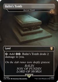 Balin's Tomb - Ancient Tomb (Borderless) (Surge Foil) - Commander: The Lord of the Rings: Tales of Middle-earth - Magic: The Gathering card