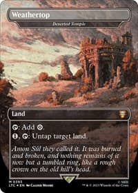 Weathertop - Deserted Temple (Borderless) (Surge Foil) - Commander: The Lord of the Rings: Tales of Middle-earth - Magic: The Gathering card