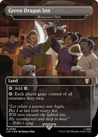 Green Dragon Inn - Homeward Path (Borderless) (Surge Foil) - Commander: The Lord of the Rings: Tales of Middle-earth - Magic: The Gathering card