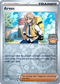 Arven - 166/198 (Regional Championships) [Staff] - League & Championship Cards - Pokemon card