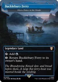 Bucklebury Ferry - Oboro, Palace in the Clouds (Borderless) (Surge Foil) - Commander: The Lord of the Rings: Tales of Middle-earth - Magic: The Gathering card