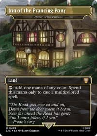 Inn of the Prancing Pony - Pillar of the Paruns (Borderless) (Surge Foil) - Commander: The Lord of the Rings: Tales of Middle-earth - Magic: The Gathering card