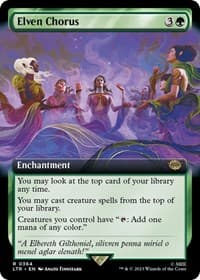 Elven Chorus (Extended Art) - Universes Beyond: The Lord of the Rings: Tales of Middle-earth - Magic: The Gathering card