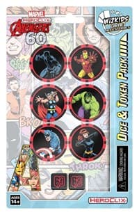 Avengers 60th Anniversary Dice and Token Pack - Avengers 60th Anniversary - Heroclix card