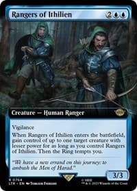 Rangers of Ithilien (Extended Art) (Surge Foil) - Universes Beyond: The Lord of the Rings: Tales of Middle-earth - Magic: The Gathering card
